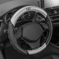 Cat® HexSport Gray Carbon Fiber Steering Wheel Cover, Standard 15 inch Size, Durable and Comfortable with Advanced Grip, Car Steering Wheel Cover for Auto Truck Van SUV