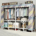 Portable Wardrobe Closet For Hanging Clothes, Installation-free Wardrobe, One-piece Folding Design,closet Organizer System,wa