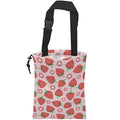 Car Trash Bag Strawberry Flower Car Garbage Bag Hanging Car Trash Can for Back Seat with Drawstring