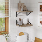 Deep Floating Shelves,16" Wx10 D Floating Shelves for Wall Set of 2,Heavy Duty Wood Floating Shelf with Metal Bracket,Wall Mo