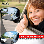 Blind Spot Convex Car Mirror - Rearview Accessories for Car Interior - Automotive Blindspot Mirrors for Larger Image and Improved Traffic Safety (2-Pack)