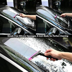 EHDIS 2PCS Flexible 8-Inch Silicone Squeegee Window Tint Tool Auto Water Blade, Shower Squeegee for Car Windshield, Glass, Tiles, and Smooth Surfaces