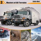 Snow Chains, Thickened and Wear-Resistant High Carbon Steel Anti Slip Tire Chain for Light Truck, Pickups, and SUVs, Set of 2