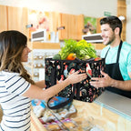 Reusable Grocery Bags Heavy Duty Shopping Bags Foldable Large Tote Bags with Long Handles & Hard Bottom