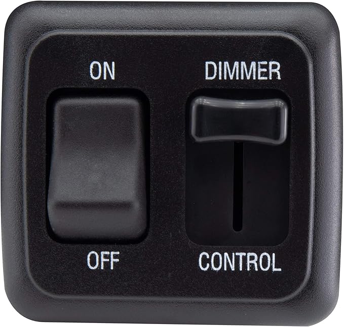 12 Volt DC Dimmer Switch for LED, Halogen, Incandescent - RV, Auto, Truck, Marine, and Strip Lighting (Large Slider, Black)