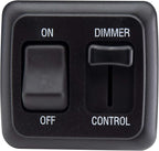 12 Volt DC Dimmer Switch for LED, Halogen, Incandescent - RV, Auto, Truck, Marine, and Strip Lighting (Large Slider, Black)