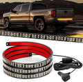 Nilight 48 Inch Truck Tailgate Strobe Light Strip Tail Emergency Bar Rear Window Warning Lamp Ultra-Bright Double Row 288 LED for Pickup Trailers Construction Vehicles Car SUV, Amber