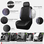 CAR PASS Bling Diamond Air Mesh Seat Cover Front Seats,Leather Seat Covers for Car Shining Glitter Sparkly,Automotive seat co