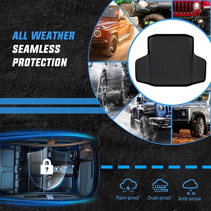 Nilight Cargo Mats for Honda Accord Sedan (Include Hybrid) 2023 2024 2025,All Weather Protection Heavy Duty Cargo Liners