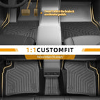 Floor Mats for Toyota Prius 2004-2007 2008 2009, Custom Fit for 2nd Gen Prius, for Prius c & Prius v, TPE Non-Slip Waterproof Front & 2nd Row & Cargo Liner Car Accessories