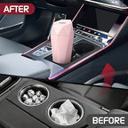 Car Trash Can with Lid, Mini Car Trash Cup with 30 Additional Trash Bags, Car Accessories for Interior, Leakproof Vehicle Garbage Bin for Car, Home, Office - 2 Packs, Pink