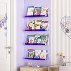 upsimples Acrylic Shelves for Wall Decor, 15" Display Shelf Perfume Organizer for Bathroom, Bedroom, Living Room, Floating Bo