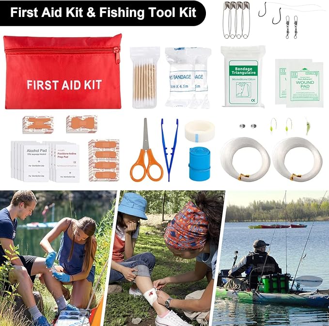 Survival Kit, First Aid Kit Survival Gear and Supplies Emergency Kit with Bug Out Bag Tactical Military Grade Molle IFAK for 