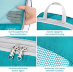 Cambond See Through Mesh Compression Packing Cubes - 4 Piece Expandable Space Saving Packing Cubes for Travel, Lightweight Tr