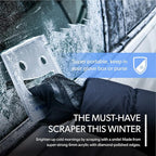 FrostGuard Scrape Buddy Car Ice Scraper Scrape with a Smile - Quickly Remove Frost, Ice and Snow from Your Vehicle Windows and Wiper Blades - Acrylic with Comfort Neoprene Sleeve - Clear Frost