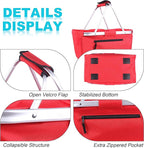 Picnic Basket, SIYUAN Collapsible Shopping Basket 24L Portable Grocery Basket with 2 Handles Reusable Folding Market Basket L