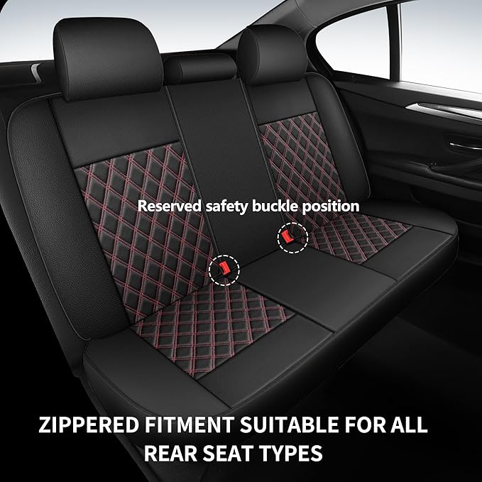 Car Seat Covers Full Set, Breathable and Waterproof Napa Leather Car Seat Cover, Interior Universal Fit for Cars, Sedans, SUV