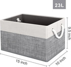 Fab totes Storage Bins [3-Pack], Foldable Storage Baskets for Organizing Toys, Books, Shelves, Closet, Large Storage Box with