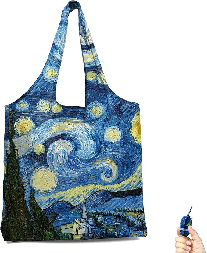 BeeGreen Reusable Grocery Shopping Bag -Travel Tote Bag - Foldable Compact Sturdy Bags