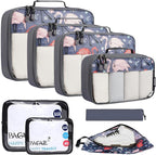 BAGAIL 8 Set/9 Set Packing Cubes Luggage Packing Organizer for Travel, Suitcase Packing Bags for Travel Accessories
