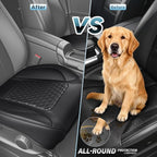 CAR PASS 2 Pack Leather Bottom Car Seat Covers Front Seat Cushion Cover, Anti-Slip and Wrap Around The Bottom, Car Seat Prote