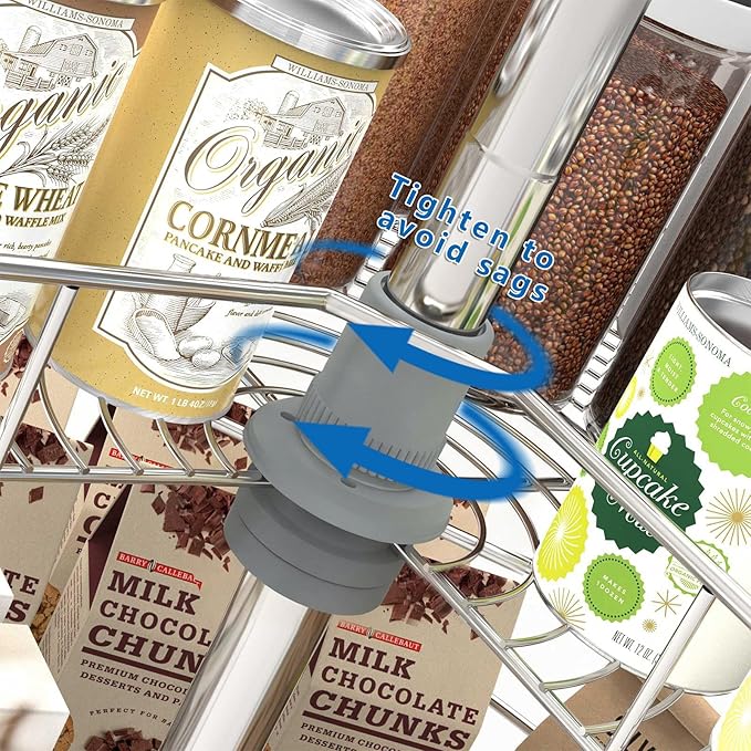 28" Lazy Susan Cabinet Organizer, Lazy Susan Turntable for Kitchen Blind Corner Cabinet, Corner Cabinet Organizer Kidney Shap