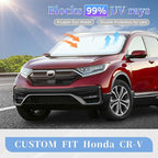 for Honda CR-V CRV 2017-2022 Sun Shade Sunshade Windshield Cover, 4-Layer Front Window Shade Custom Fit CRV Sun Visor 240T Foldable Shade Cooler Car Accessories (Not for 2022 Sport)