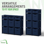 Cube Storage Organizer with Storage Bins Included - The Perfect Closet Organizers and Storage Solution. Includes 9 Storage Cu