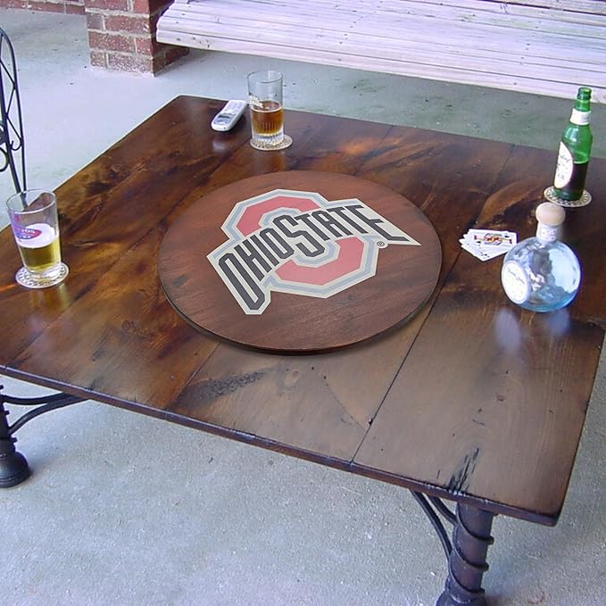 Fan Creations Ohio State Football Field Tray and Lazy Susan Entertain and Decorate to Show Your Buckeyes Pride