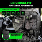 Tactical Car Seat Organizer – Military-Grade Storage for SUV, Truck, & Car – Heavy Duty Seat Organizer with Multiple Pockets & Car Accessories for Maximum Organization - Black