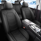 Car Seat Covers Full Set,Leather Car Seat Covers,Breathable and Sporty Car Seat Cover,Universal Fit Anti-Slip Seat Covers for