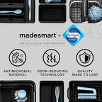 madesmart Antimicrobial 2-Tier Organizer Multi-Purpose Slide-Out Storage with Handles and Dividers for Home and Bath, Pack of