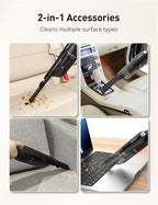 Aspiron Cordless Handheld Vacuum, 24KPA Powerful Car Vacuum, 2-Speed, 2 Charging Methods, Wireless Charger, Ergonomic Handle,