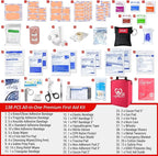 First Aid Kit, Trauma First Aid Kits with Labelled Compartments Molle System, Professional Emergency Kits for Home, Office, C