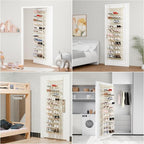 Whitmor 36 Pair Over The Door Shoe Organizer, 12 Tier Hanging Shoe Organizer, Heavy Duty Metal & Mesh Shoe Holder, Hanging Sh