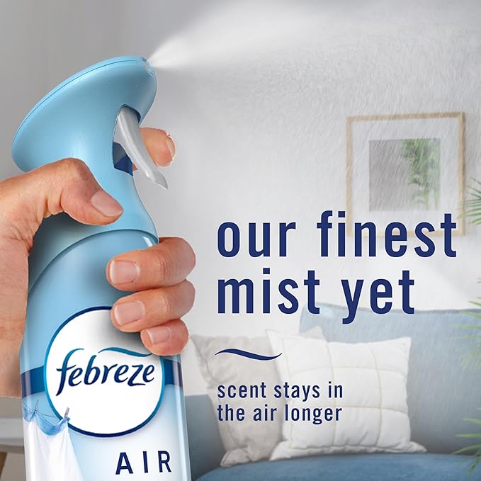 Febreze Air Mist, Air Freshener Spray, Odor Fighting Room Spray, Deodorizer for Home Bathroom Kitchen Office Apartment Dorm R