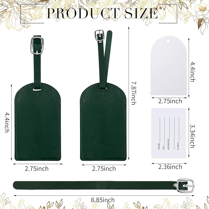 Amylove 48 Sets Leather Luggage Tags Bulk Wedding Favors Luggage Tags for Guests Bridal Gifts Wedding Bridal Shower Gift PU L