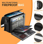 DocSafe Fireproof Document Bag with Multiple Pockets,5200°F Large (17”x12.5”x7.2”) File Organizer Fireproof Waterproof Bag Im