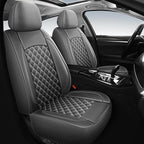 Leather Car Seat Covers, Breathable and Waterproof Napa Leather Automotive Seat Cover, Universal Interior for Cars,Sedans, SU