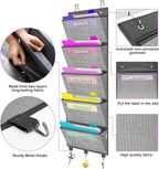 homyfort Over the Door hanging File Organizer, Weekly Hanging File Folders, Wall Organizers and Storage for Mail, Magazine, N