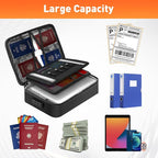 5200°F Fireproof Document Bag with Lock - Mondoshop Heat-Insulated Fireproof Document Box, Important Document Organizer, Port