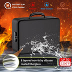 ENGPOW Fireproof Document Box with Lock,5200℉ Soft Case Fireproof Box with 25 Pocket Accordion File Folder,Multi-Layer Firepr