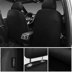 CAR PASS Leather and 3D Air Mesh Universal Fit Car Seat Covers, for Sedans,Trucks,Suvs,Airbag Compatible,Zipper Design and Re