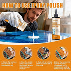 JAOJAO Resin Polishing Kit, Resin Polish Brilliant Gloss Long-Lasting Protection Mirror Effect Scratch Resistant Wear Resistant for Sanding and Polishing