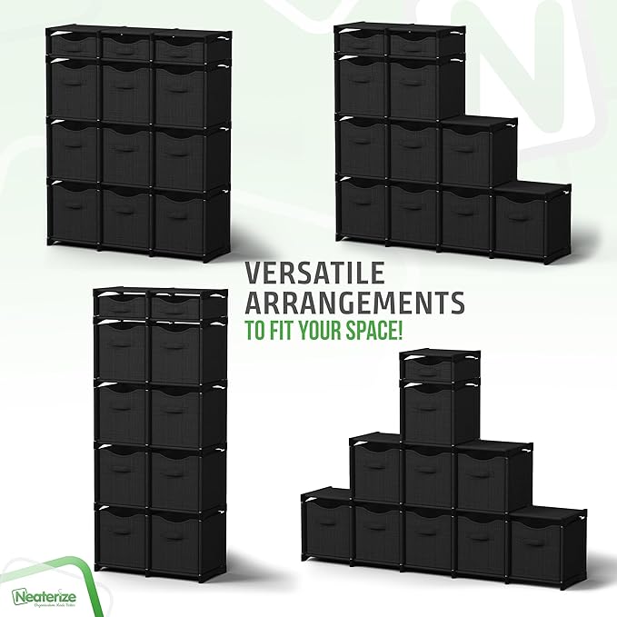 Cube Storage Organizer with Storage Bins Included - The Perfect Closet Organizers and Storage Solution. Includes 12 Storage C
