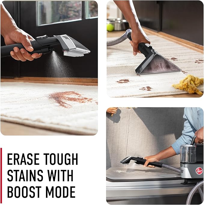 Hoover ONEPWR CleanSlate Cordless Portable Carpet + Upholstery Spot Cleaner Machine, Powerful Suction, Versatile Tools, Car a