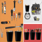 12 Pack Pegboard Cups,It is Used for The Liquid That The Can Not Hang or Has No Corrosion and No Volatility (Black)