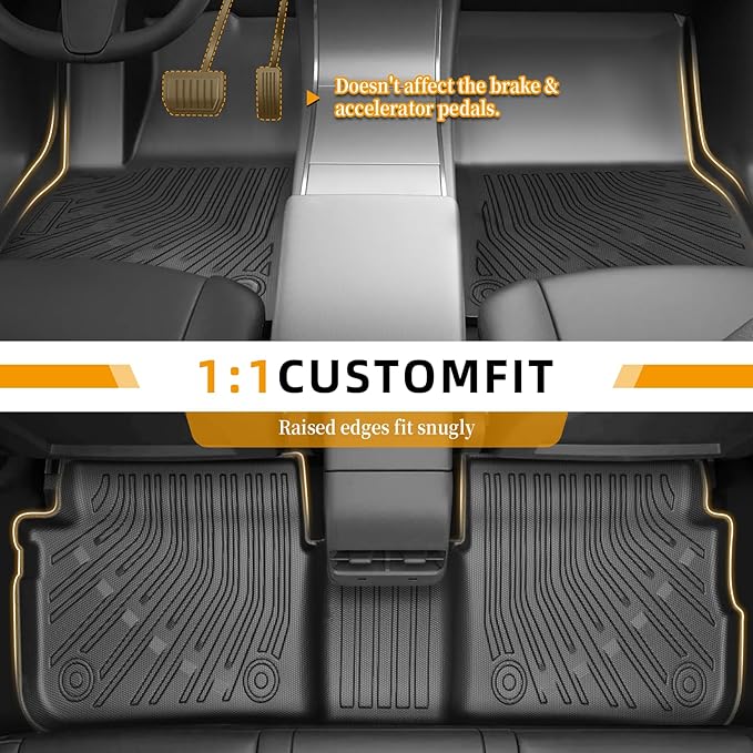 Floor Mats for Toyota Corolla 2009 2010 2011 2012 2013, for Corolla Standard,LE,S XLE,XRS,L,LE/S Special Edition Floor Mats,TPE Non-Slip Waterproof 2 Row Floor Liners