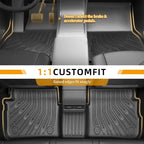 Floor Mats for Toyota Corolla 2009 2010 2011 2012 2013, for Corolla Standard,LE,S XLE,XRS,L,LE/S Special Edition Floor Mats,TPE Non-Slip Waterproof 2 Row Floor Liners