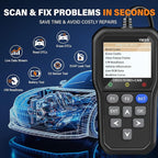 BluSon YM319 OBD2 Scanner Diagnostic Tool with Battery Tester, Check Engine Fault Code Reader with Live Data, Cloud Printing,
